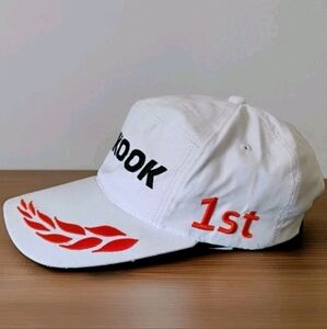 White and Orange Embroidered HANKOOK Cap One size